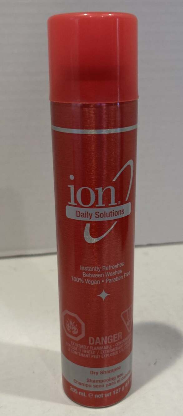 ion daily Solutions DRY SHAMPOO Refreshes Absorbs Oil Vegan RARE pink bottle